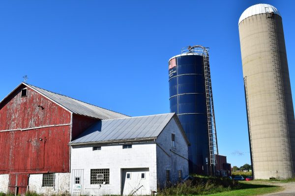 Barn and silos
